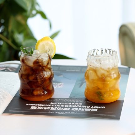 Household creative high-level appearance juice beverage cup, high borosilicate glass modern coffee cup