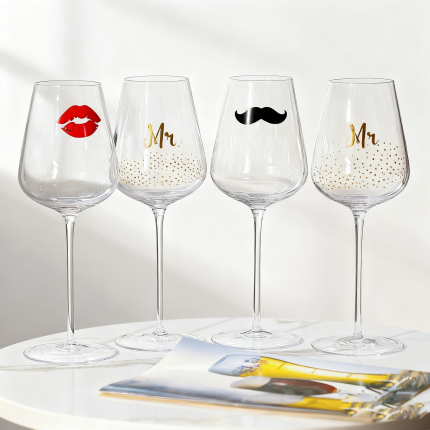 High-quality personalized lead-free crystal glass ultra-thin wedding bulk oblique wine glass
